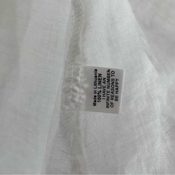 Flax small white 100% linen tank - Picture 4 of 5